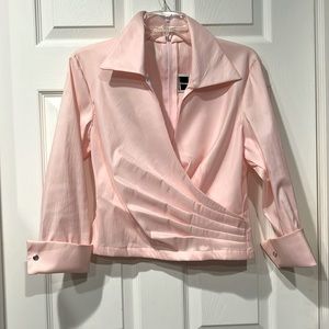 Tadashi Pink Stretch Taffeta Ruched
